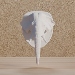 0001.png Fichier 3D Fichier : Animaux Trophée Éléphant au format numérique・Idée pour impression 3D à télécharger