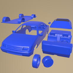c23_005.png STL file Ford Sierra hatchback 1984 PRINTABLE CAR IN SEPARATE PARTS・3D printing idea to download