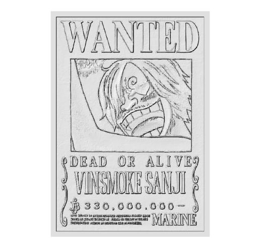 🏴‍☠️ WANTED ONE PIECE Vinsmoke Sanji・ OBJ File for ・Cults