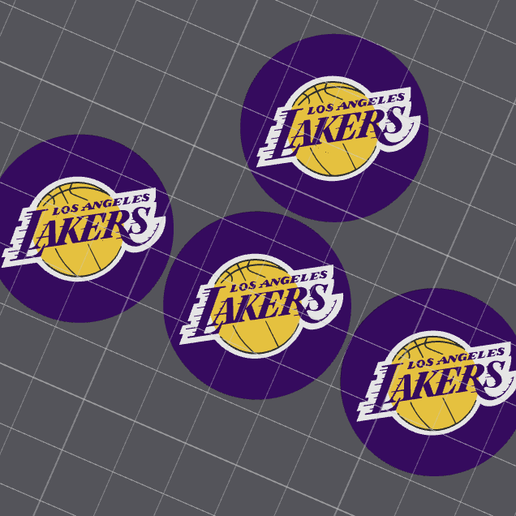 NFL - Los Angeles Lakers Tire Valve Stem Cap 3D model