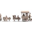2.919.jpg Street Scene People Bench Vendor Cart for 3D Printing Diorama 3D print model