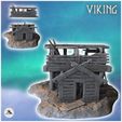 2.jpg Ruin of a Viking wooden building with rounded roof and destroyed door (14) - North Northern Norse Nordic Saga 28mm 15mm Medieval Dark Age