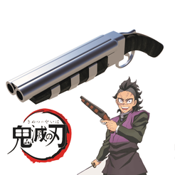 Sin-título-1.png STL-Datei Genya Shinazugawa Kimetsu no Yaiba / Dämonentöter-Pistole・Modell für 3D-Drucker zum Herunterladen