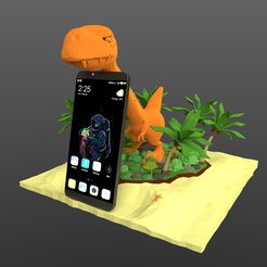 dino-holder.png Archivo STL gratis Mini isla de dinosaurios・Plan de impresión en 3D para descargar