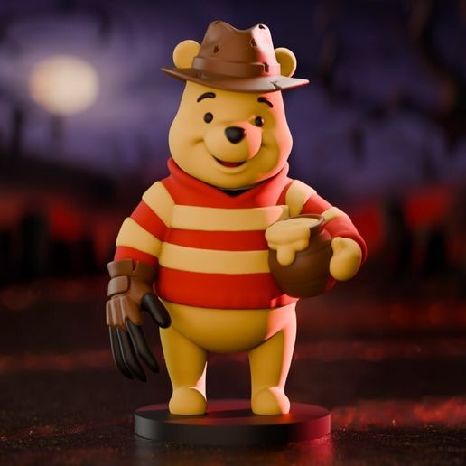 Winnie the Pooh in the Style of Freddy Krueger Collectible Figure