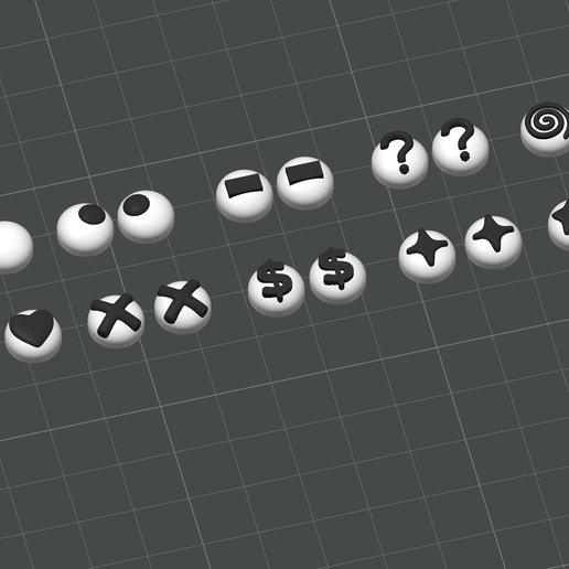 3d-view-printable-funky-eyes-multicolor2.png Serev3D Printable Craft Eyes - Funky Edition, Cabochon Glass Eye Replacement 3D Model STL/3MF