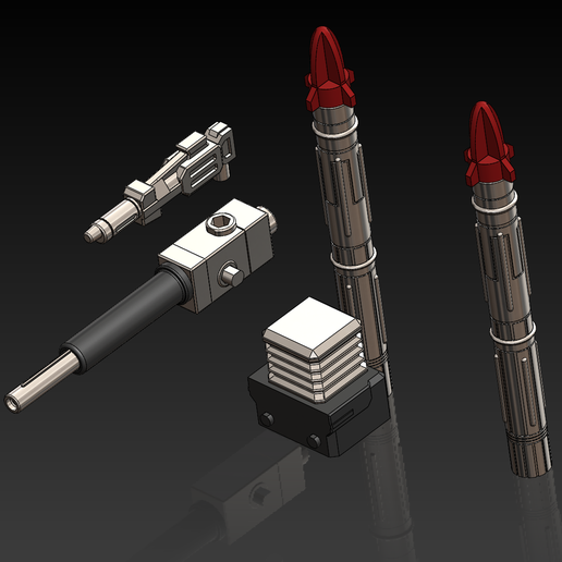 G2 Hero Optimus/RID Scourge Weapon set 3D model
