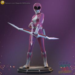 pink01.jpg Fichier 3D Ranger rose - Mighty Morphin Power Rangers・Modèle pour imprimante 3D à télécharger