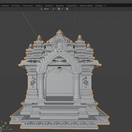 Screenshot-78.png Traditional Hindu temple | Table Top temple 3d file | Indian office temple | Pooja Mandir STL