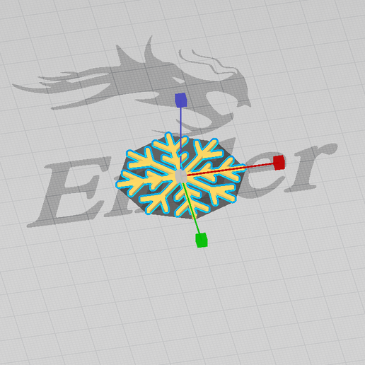 SnowFlake KeyChain/Earring 3D model