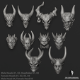 Breakdown_Heads.png Fichier STL Guerriers de la guerre maudite - 01 - Elfes maudits・Plan imprimable en 3D à télécharger
