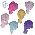 Little-pony-faces_ALL_CP.png My Little Pony Collection Set - My Little Pony - Cookie Cutter - Fondant - Polymer Clay