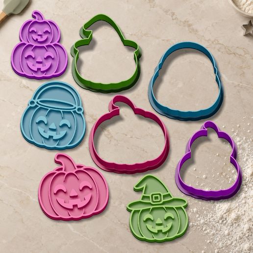 Pumpkin Patch Smiles - Halloween Cookie Cutter Set | 4 STL Designs
