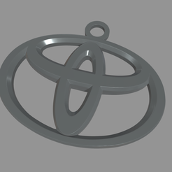 Llavero_Toyota_Render_01.png Файл STL Брелок с логотипом Toyota・Шаблон для 3D-печати для загрузки