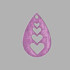 hearts-earring.png STL-Datei Hearts earring kostenlos herunterladen • 3D-Drucker-Modell, RaimonLab