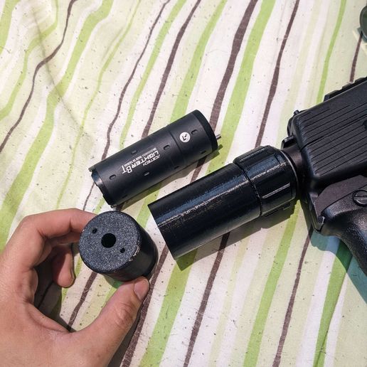 🔫 KWA/KSC MP9 Mock Surefire Mini Supressor / Caixa de rastreio