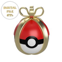 Digital.jpg 3D file Pokeball ornament to 3d print・Design to download and 3D print