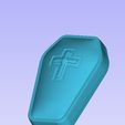 291483589_842304740076391_6272638444552268412_n.jpg Coffin with Cross solid Relief for vacuum Forming, Silicone mold making, soaps, Bath Bomb Molds ect.