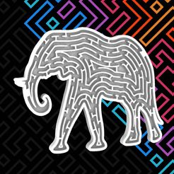 elefante-maze.jpg 3D MAZE ELEPHANT MAZE