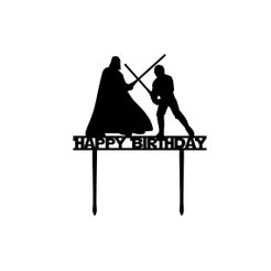 Star-Wars.jpg Archivo STL Cake Topper Adorno Torta - Star Wars・Plan de impresión en 3D para descargar