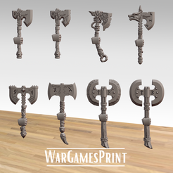 IMG_0728.png STL file X8 wolf axes [PRESUPPORT]・Design to download and 3D print