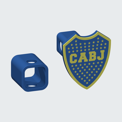 Cubre enganche CABJ — Boca Juniors 40x40 / 50x50 con adaptador