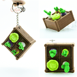 Cutie3D-Spring Vegetable Bed Fidget Clicker Keychain_02.png Cutie3D Spring Vegetable Bed Fidget Clicker Keychain - Porte-clés sac à dos mignon