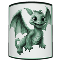 4a.png Lindo bebé dragón Lithopane - 4