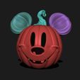 2parts.jpg Spooky Cute Mickey & Minnie Mouse Pumpkins