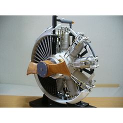00-Engine-Assy01.jpg Archivo STL Motor radial, refrigerado por agua, 1910s・Idea de impresión 3D para descargar, konchan77