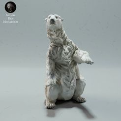 polar_bear_sitting_1.jpg STL file Polar Bear Sit・3D print design to download