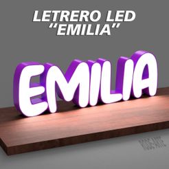 LETRERO LED “EMILIA” LED SIGN "EMILIA" - SIGN - NAME