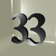 CC33.png House number, numbered stakeout N°33