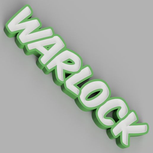 NAMELED WARLOCK - LED LAMP WITH NAME 3D model