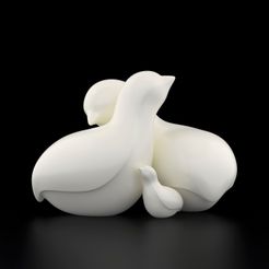 2900x2900.jpg STL file Family of Birds・3D print object to download