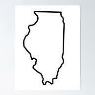 illinois-outline.jpg STATE OF Illinois COOKIE CUTTER - 4 SIZES TO PRINT, SUPER SHARP CUTTING EDGE!