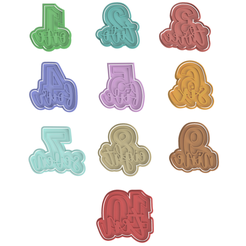 Numbers-Cookie-Cutters.png Numbers 1 to 10 Cookie Cutter Set (Embossed and Regular Set) - Commercial