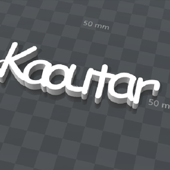 3d.png Download free STL file customizable keyring Kaoutar • 3D printable object, Ibarakel