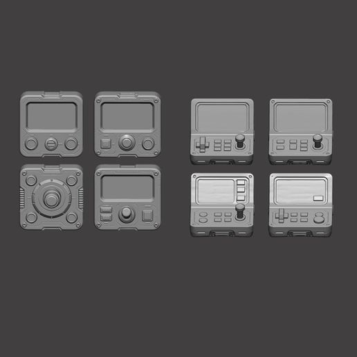 🎛️ Scifi control panels 1・ OBJ File for 3D printing・Cults