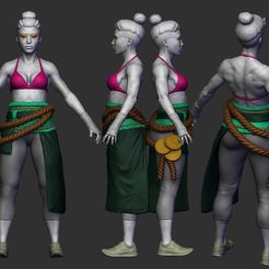 ZGrab01.jpg Sakura - Fille oni Modèle à imprimer en 3D