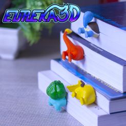 EUREKA-EUREKA.jpg Archivo STL SEPARADOR DE LIBROS POKEMONES CLASICOS・Plan de impresión en 3D para descargar, Eureka3D