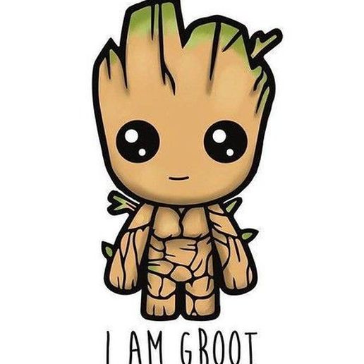 Download Free Stl File Baby Groot Keychain 3d Printing Model Cults