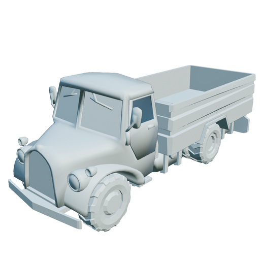 Stylized Flatbed Cargo Truck