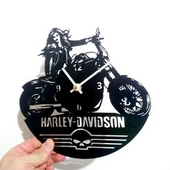 photostudio_1542133832482.jpg STL file Harley-Davidson 2 vinyl watch・3D printable model to download, 3dlito