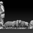 6546546.jpg shepherd and sheep 3D print model