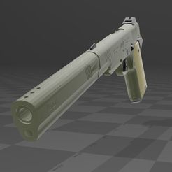 Colt-kimber-desert-warrior-1.jpg Fichier STL Colt Kimber Desert Warior avec suppresseur・Design pour impression 3D à télécharger