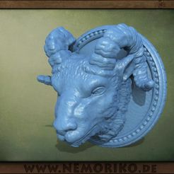ram.jpg STL file Nemoriko`s : Ram Aries Widder Ornament・3D print design to download