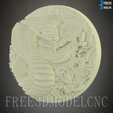 2.png snake circular 3D STL Model for CNC Router Engraver Carving Machine Relief Artcam Aspire cnc files ,Wall Decoration