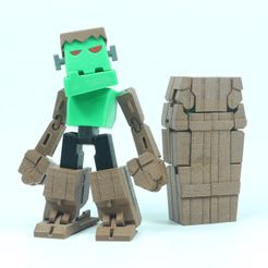 Frankenstein_1X1_1.jpg Fichier STL gratuit Frankenstein transformable・Modèle pour impression 3D à télécharger
