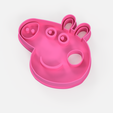 pepa cara cortante.png Archivo STL Cortante galleta cara de Peppa Pig - Cookie cutter peppa pig face・Diseño de impresión en 3D para descargar